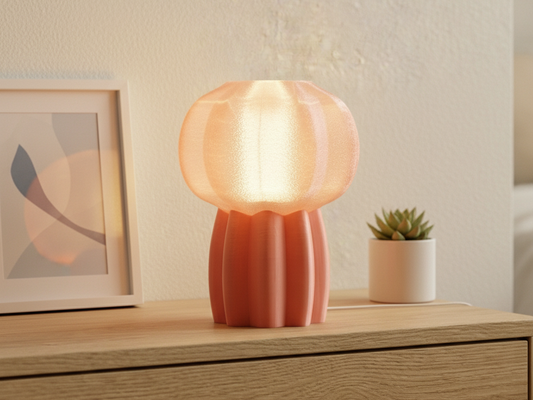 Soft Glow Cactus/Gourde-Inspired Lamp