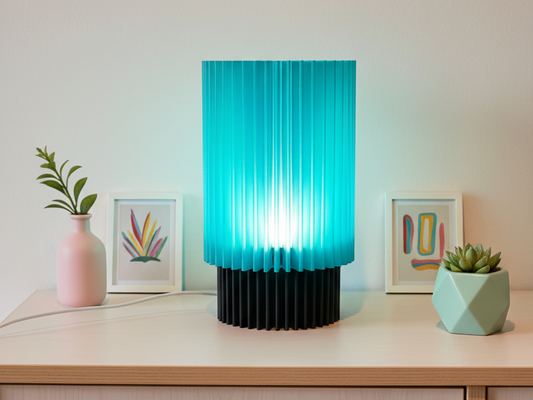 A Modern Minimalist Vertical Rib Lamp